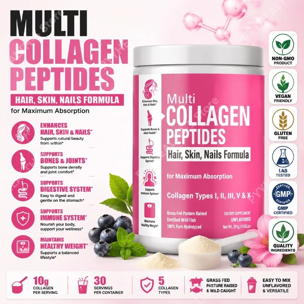 Collagen Peptide Powder - Гидролизованный коллагеновый порошок с типами I,